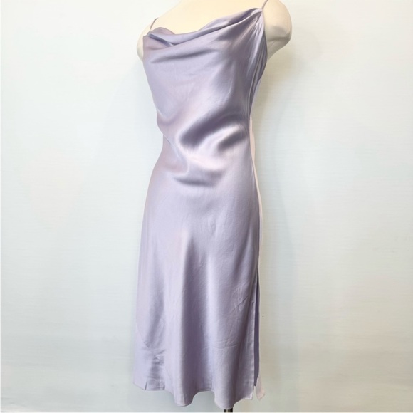 Vintage Y2K 100% Silk Dress Silk Slip Dress Backless Dress Cowl Valentines - Picture 5 of 11